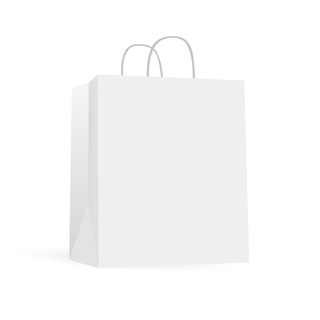 Bolsa de papel blanca personalizable - Imagen 1